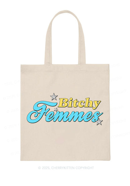 Bxtchy Femmes Pride Y2K Canvas Tote Bag Cherrykitten