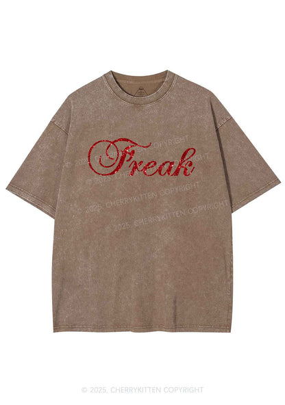 Glitter Freak Y2K Shirts Washed Tee Cherrykitten