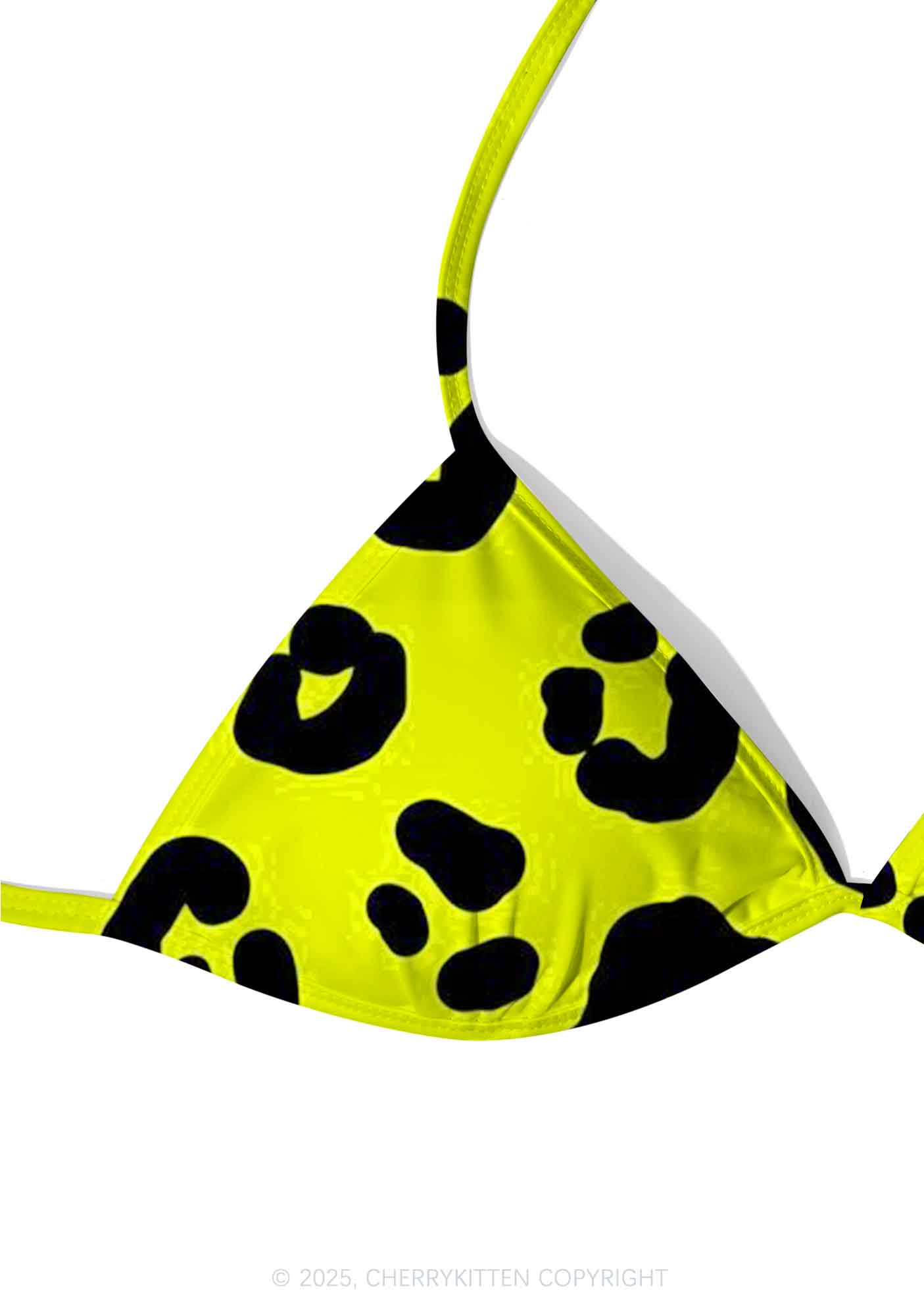 Neon Leopard Y2K Print Bikini Set Cherrykitten