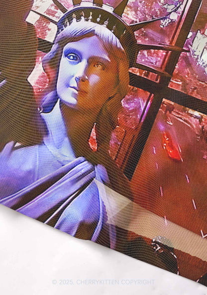 Statue Of Liberty Y2K Mesh Cami Tank Cherrykitten