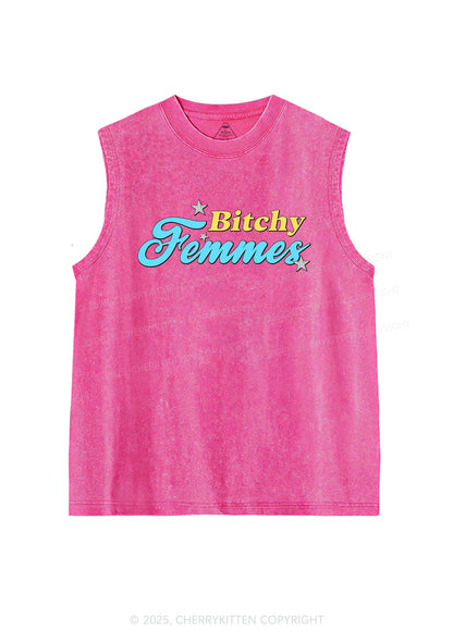 Bxtchy Femmes Pride Y2K Washed Muscle Tank Cherrykitten
