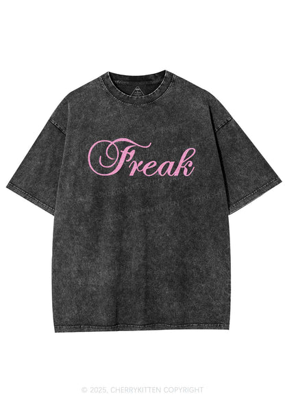 Glitter Freak Y2K Shirts Washed Tee Cherrykitten