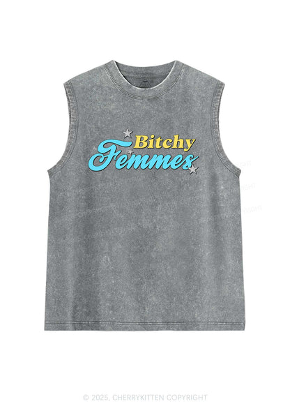 Bxtchy Femmes Pride Y2K Washed Muscle Tank Cherrykitten
