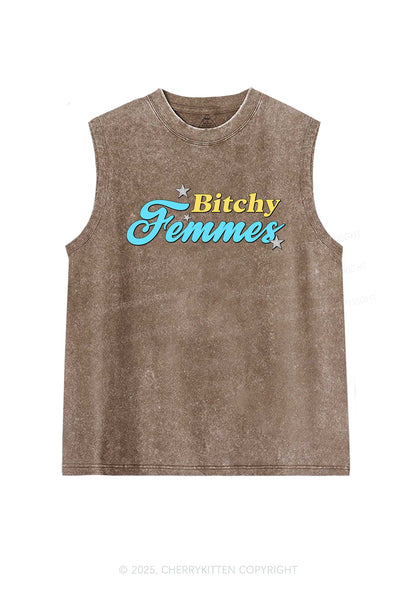 Bxtchy Femmes Pride Y2K Washed Muscle Tank Cherrykitten