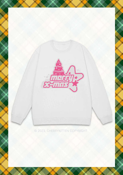 Merry X-Mas Christmas Y2K Sweatshirt Cherrykitten
