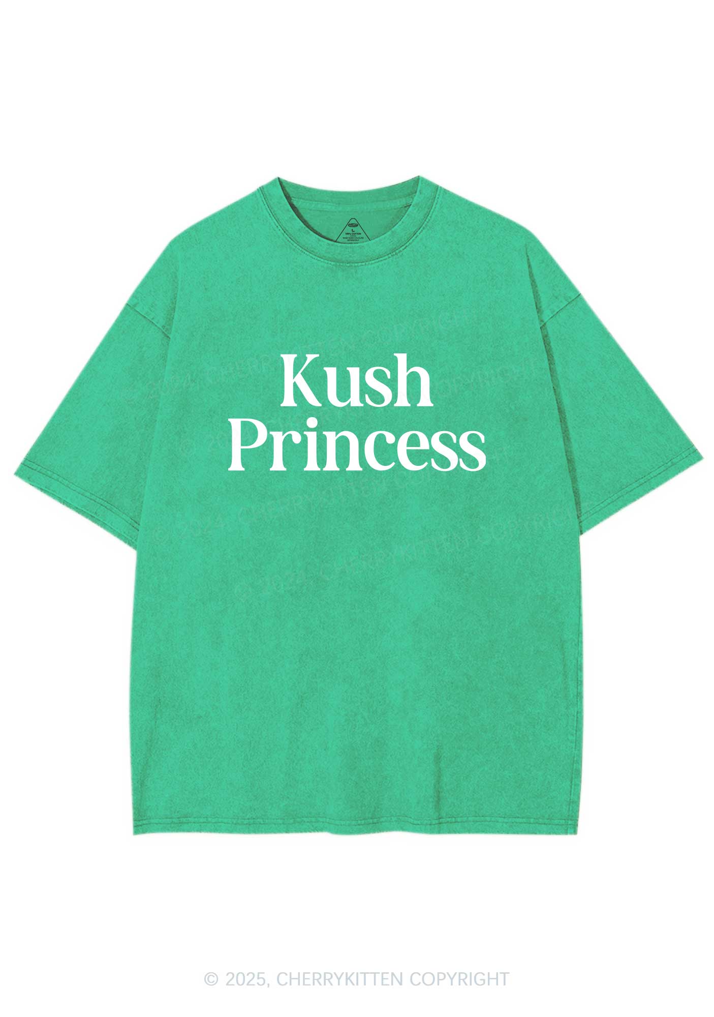 Kush Princess Y2K Shirts Washed Tee Cherrykitten