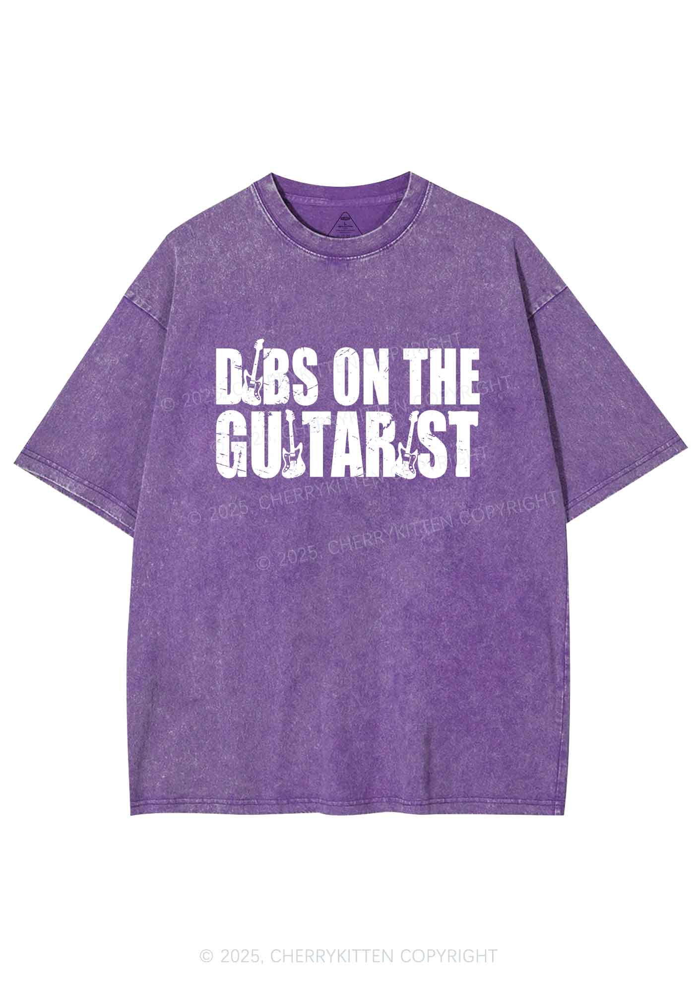 Dibs On The Guitarist Y2K Shirts Washed Tee Cherrykitten