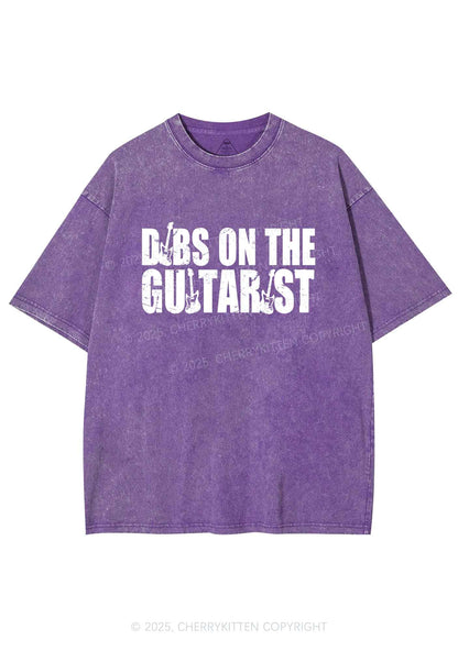 Dibs On The Guitarist Y2K Shirts Washed Tee Cherrykitten