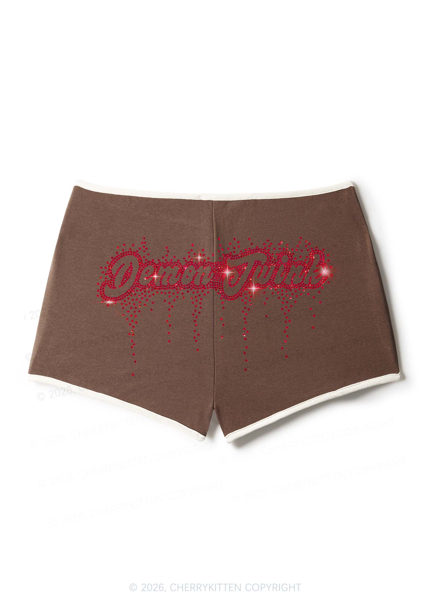 Rhinestone Demon Twink Pride Y2K Booty Shorts Cherrykitten
