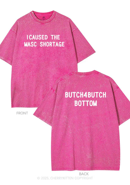 Masc Shortage Two Sides Pride Y2K Shirts Washed Tee Cherrykitten