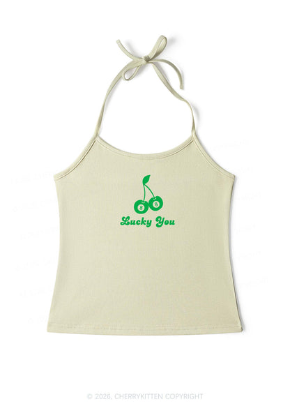 Lucky Eight St Patricks Y2K Halter Neck Cami Cherrykitten