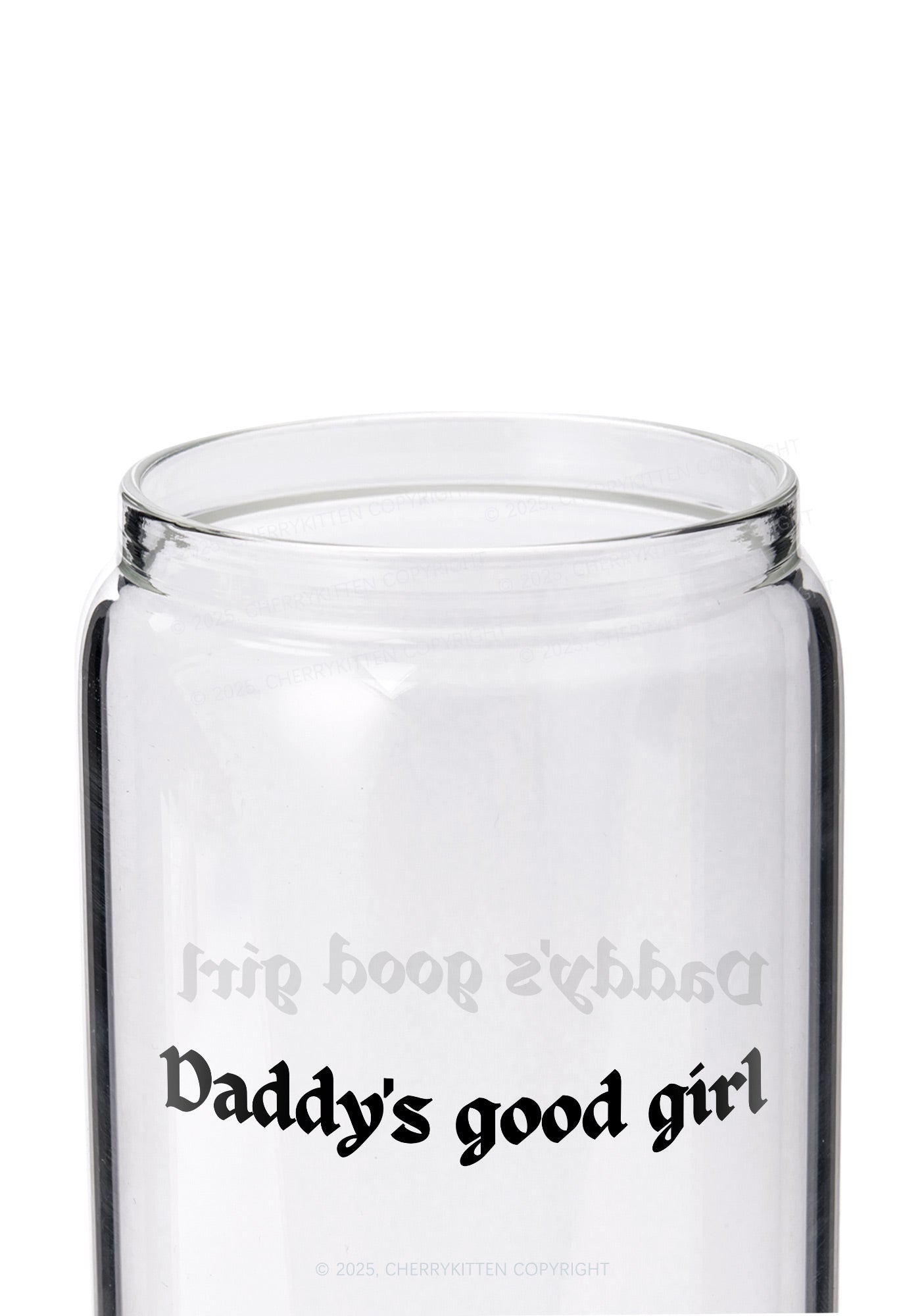 Daddys Good Girl Y2K Printed Glass Cup Cherrykitten