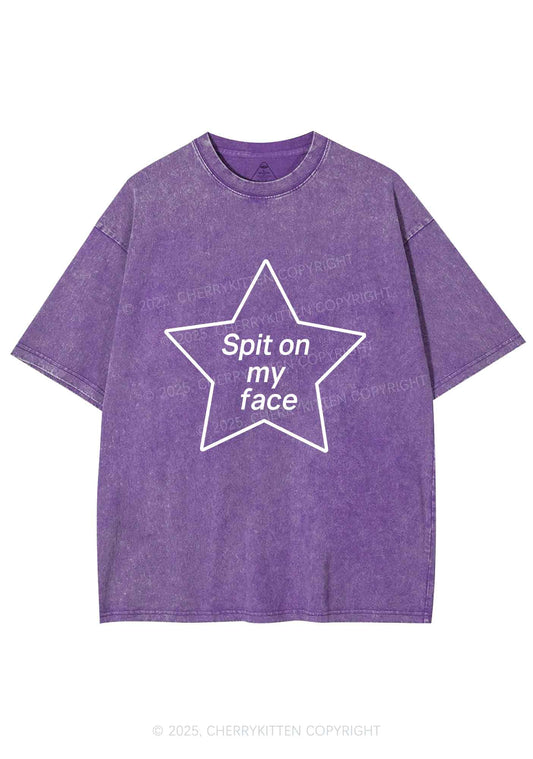 Spit On My Face Y2K Shirts Washed Tee Cherrykitten