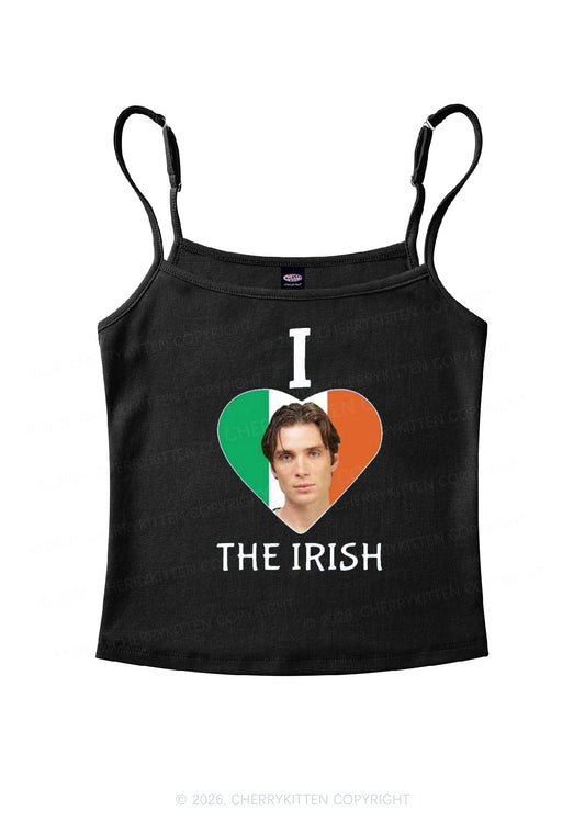 I Love The Irish Custom Photo St Patricks Y2K Spaghetti Strap Cami Cherrykitten