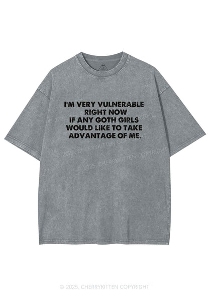 Im Vulnerable Y2K Shirts Washed Tee Cherrykitten