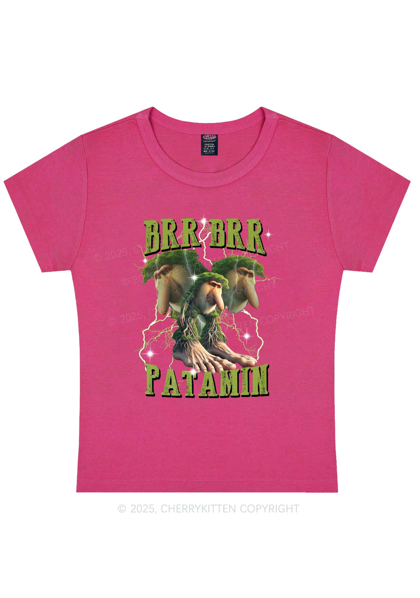 Brr Brr Patapim Italian Brainrot Shirt Y2K Baby Tee Cherrykitten