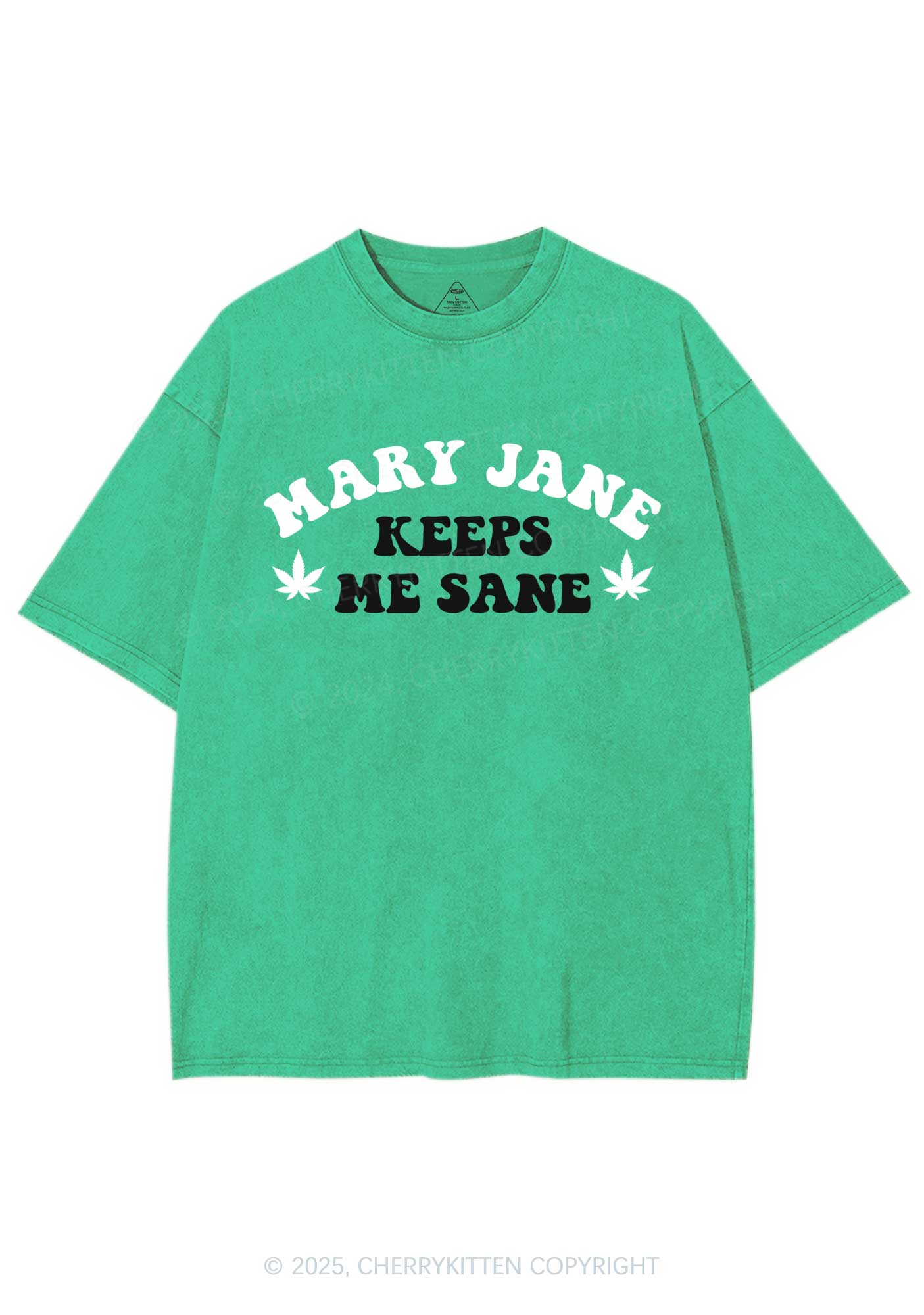 Keeps Me Sane Y2K Shirts Washed Tee Cherrykitten