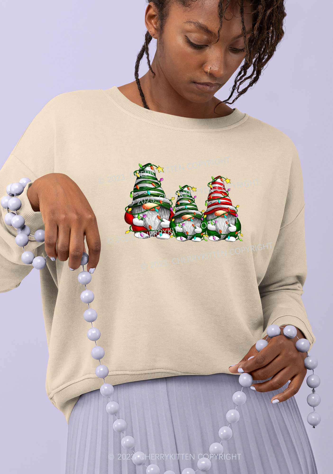 Christmas Dwarfs Y2K Sweatshirt Cherrykitten
