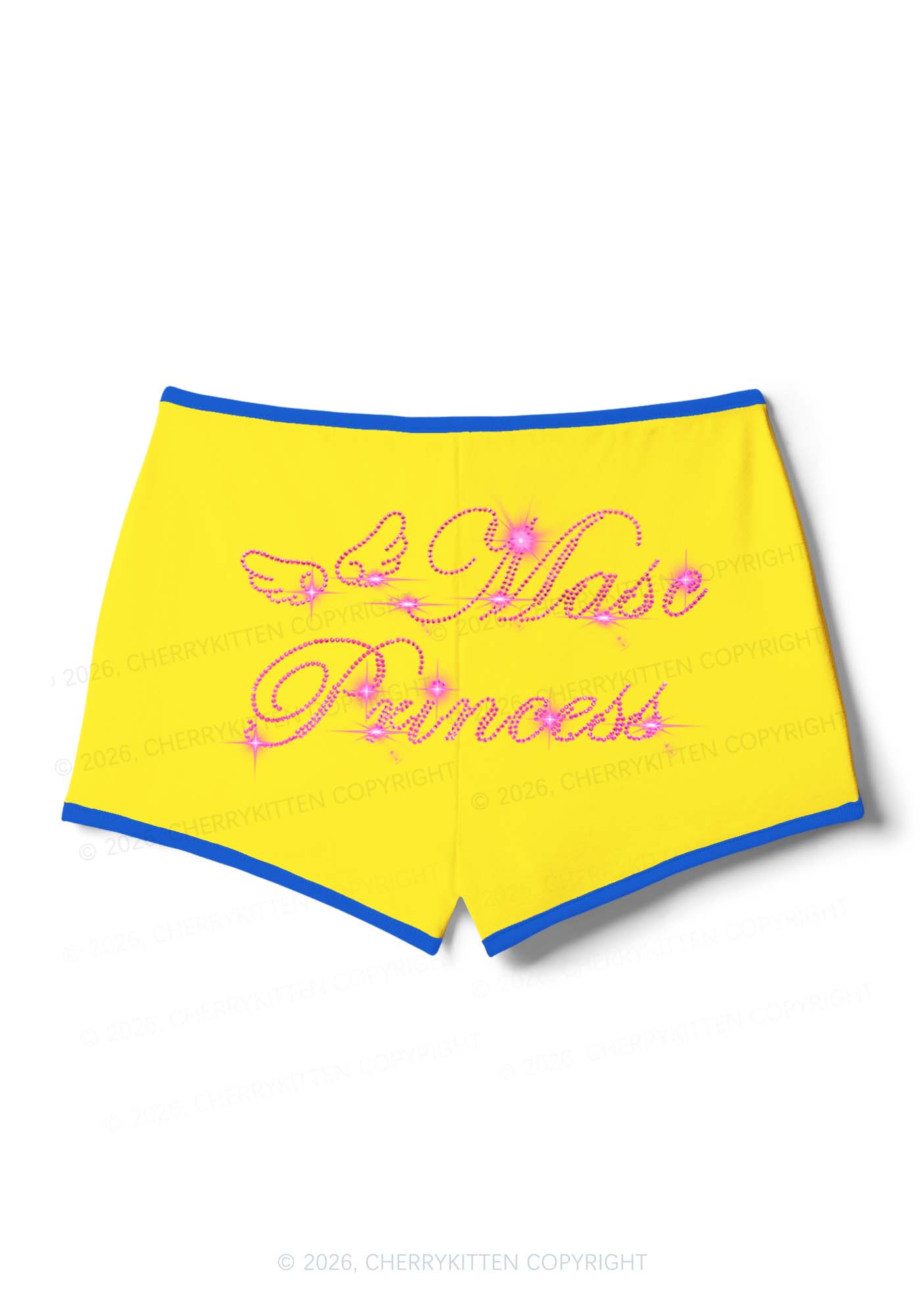 Rhinestone Masc Princess Pride Y2K Booty Shorts Cherrykitten