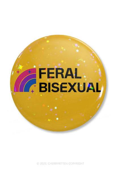 Feral Bisexual Pride 1Pc Y2K Pin Badge Cherrykitten