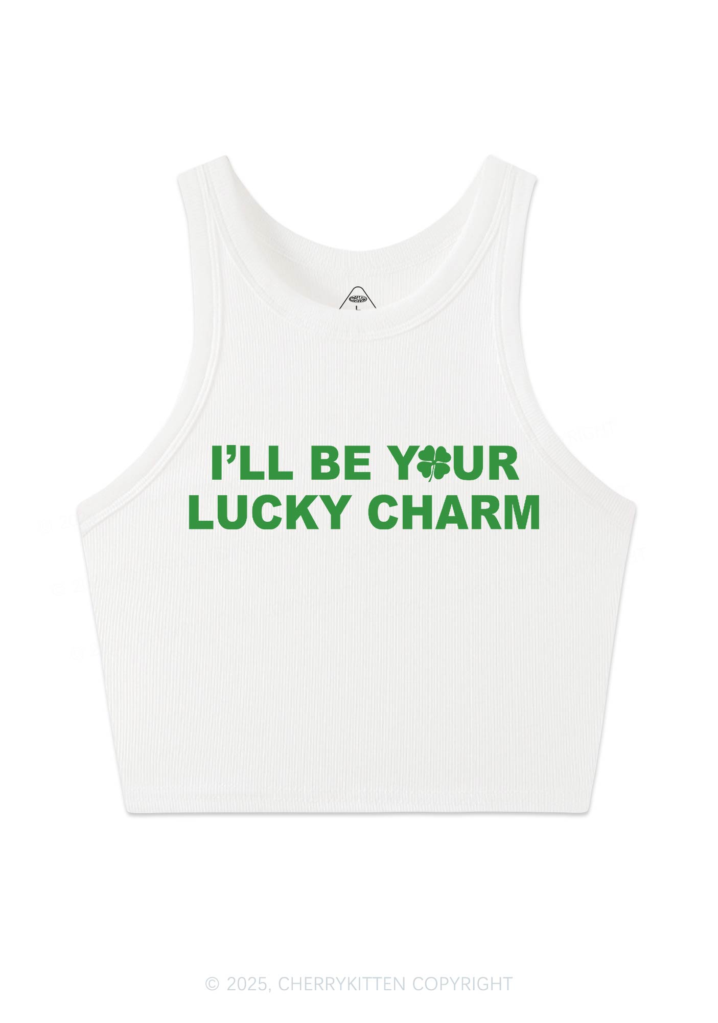 Be Your Lucky Charm St Patricks Y2K Crop Tank Top Cherrykitten