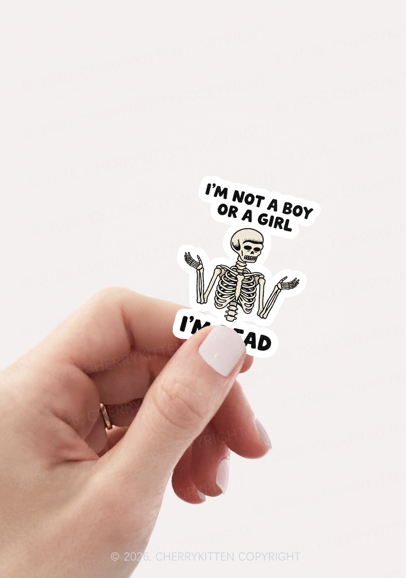 Im Not A Boy Or A Girl Pride 1pc Y2K Sticker Cherrykitten