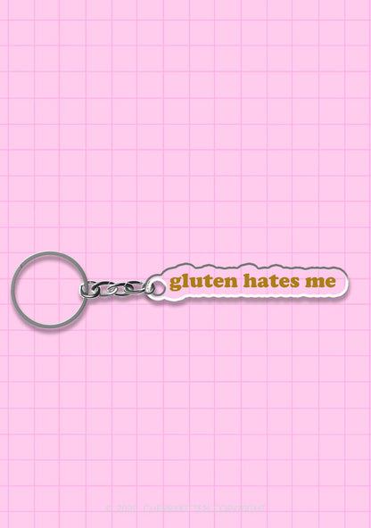 Gluten Hates Me 1Pc Y2K Keychain Cherrykitten
