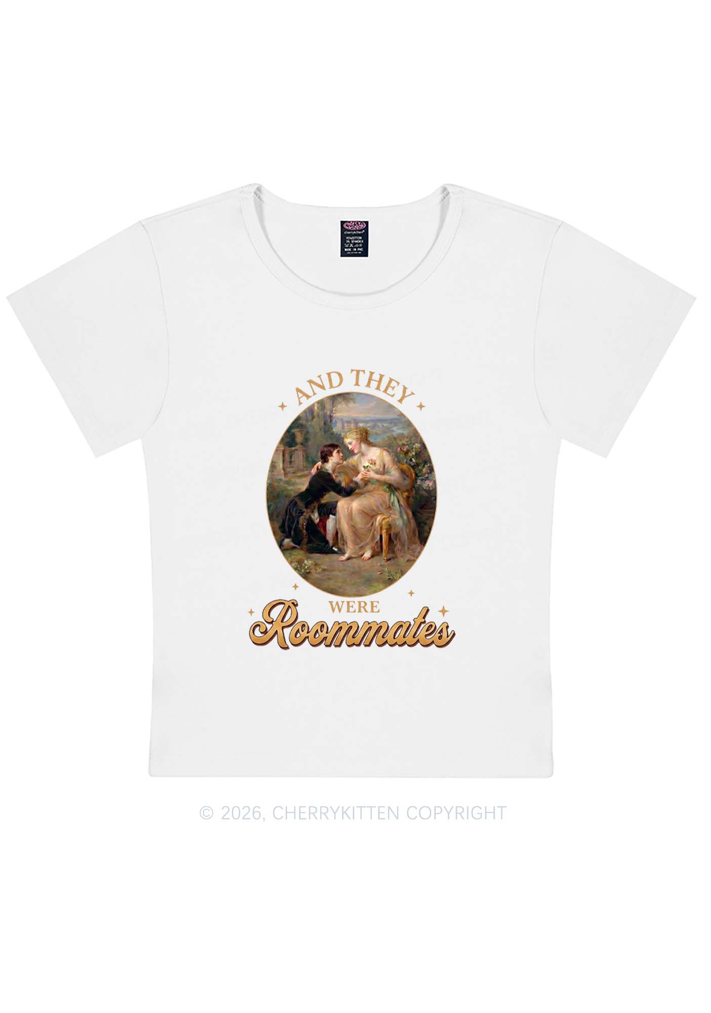 They Were Roommates Pride Y2K Baby Tee Cherrykitten
