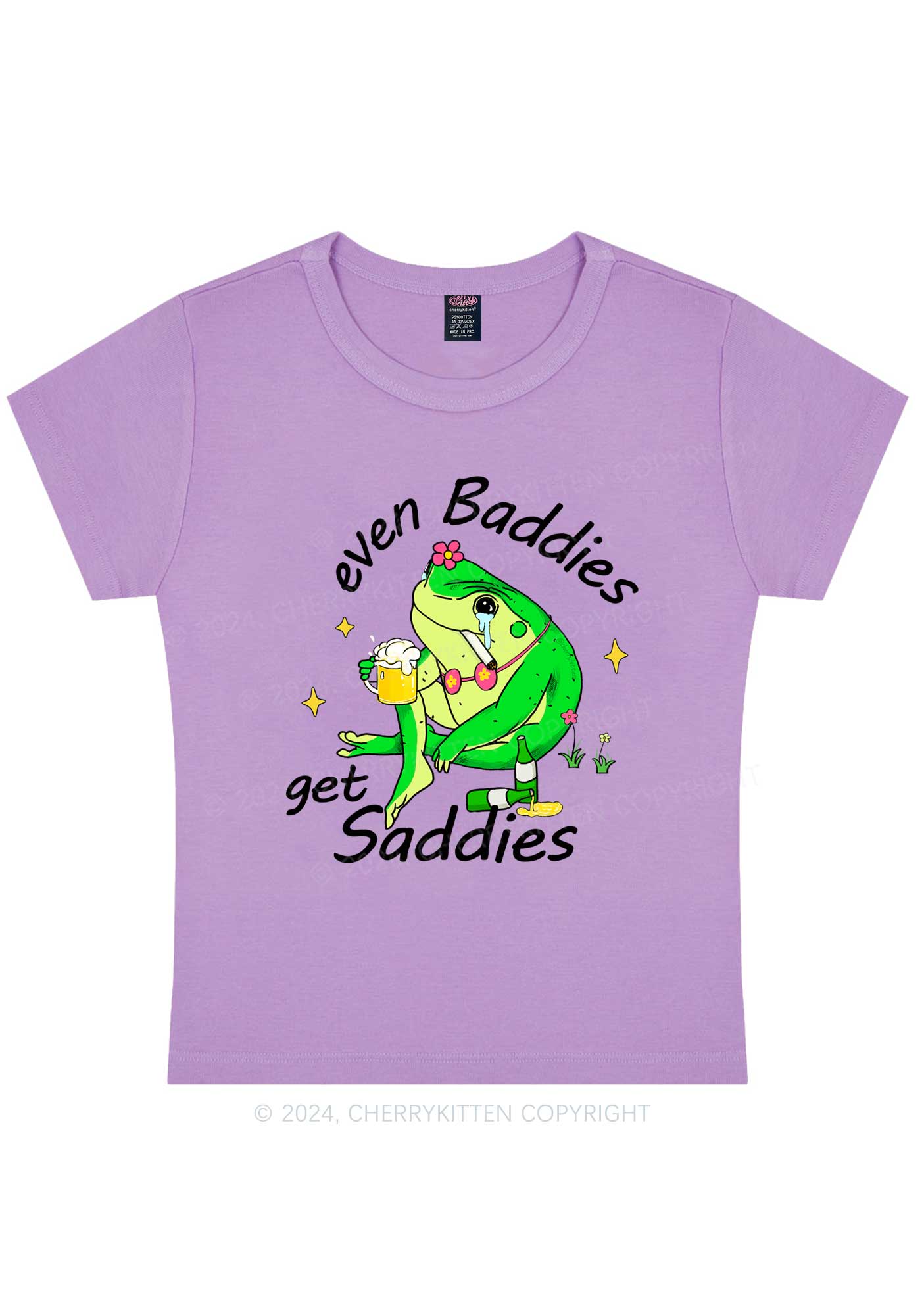 Drunk Frog Y2K Baby Tee Cherrykitten