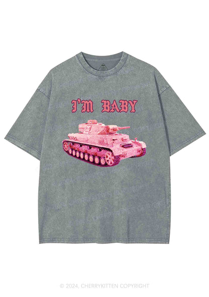 I'm Baby Tank Y2K Washed Tee Cherrykitten