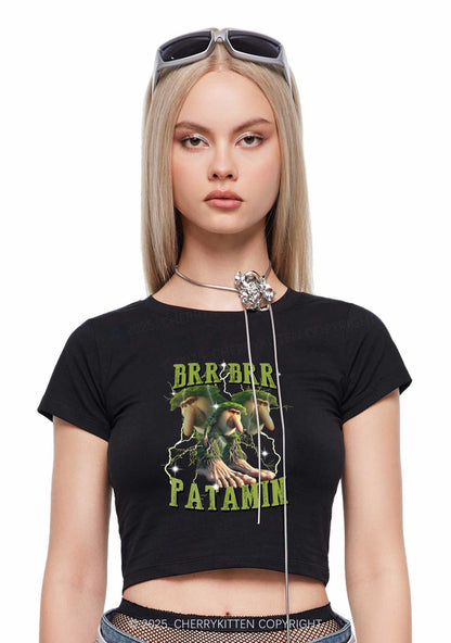 Brr Brr Patapim Italian Brainrot Shirt Y2K Baby Tee Cherrykitten
