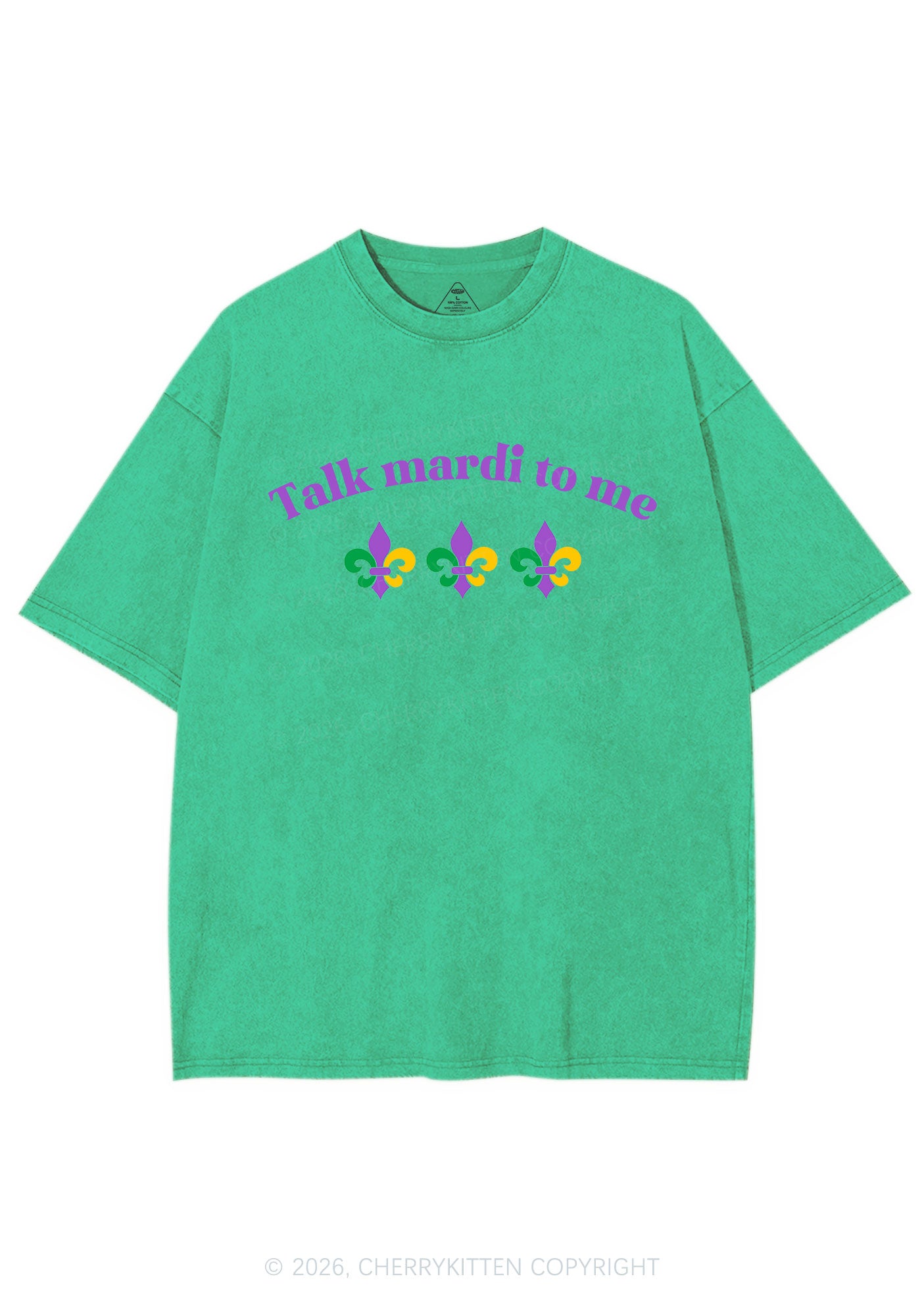 Talk Mardi To Me Y2K Shirts Washed Tee Cherrykitten