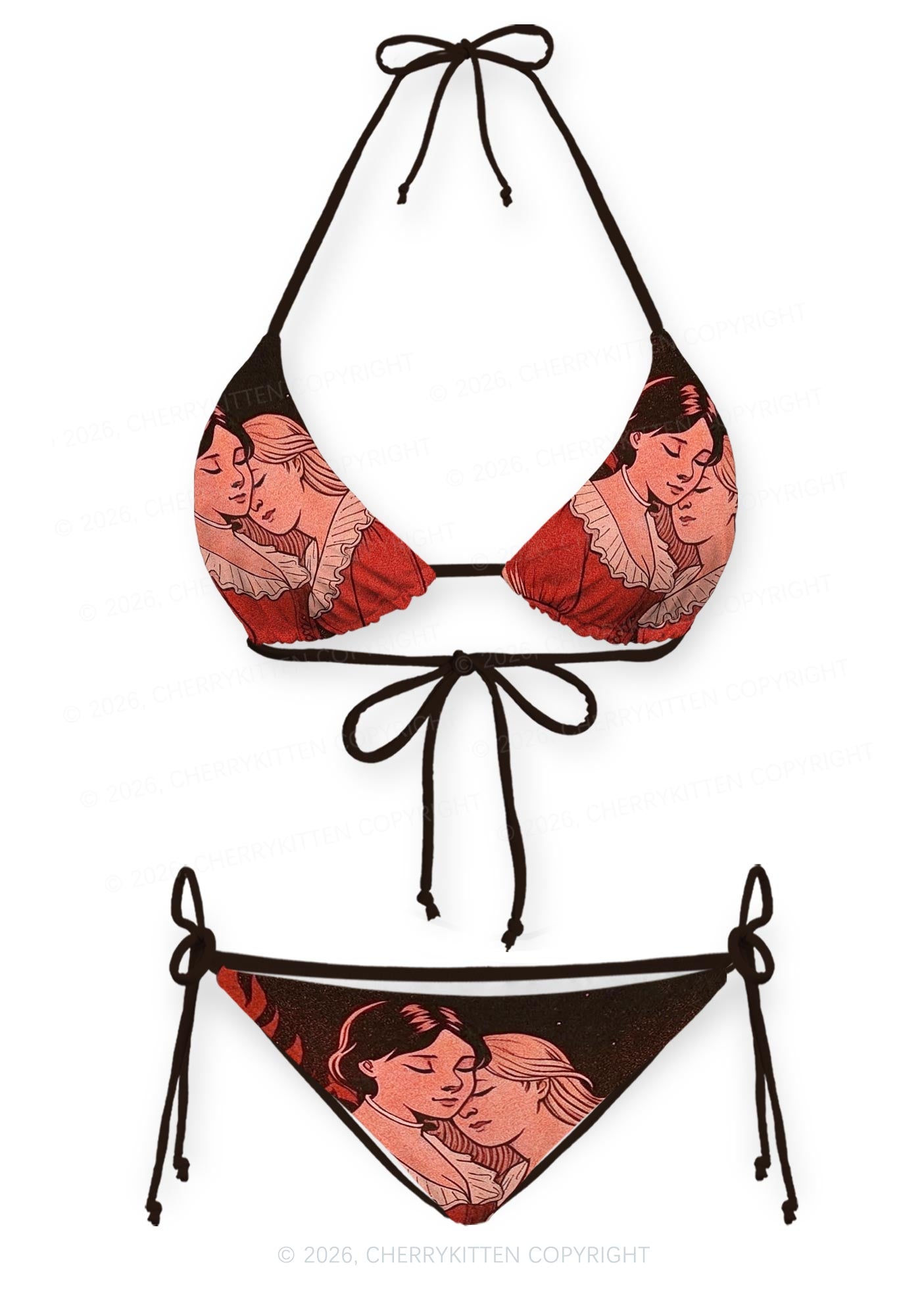 Lover Girls Pride Y2K Print Bikini Set Cherrykitten