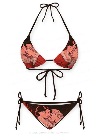 Lover Girls Pride Y2K Print Bikini Set Cherrykitten