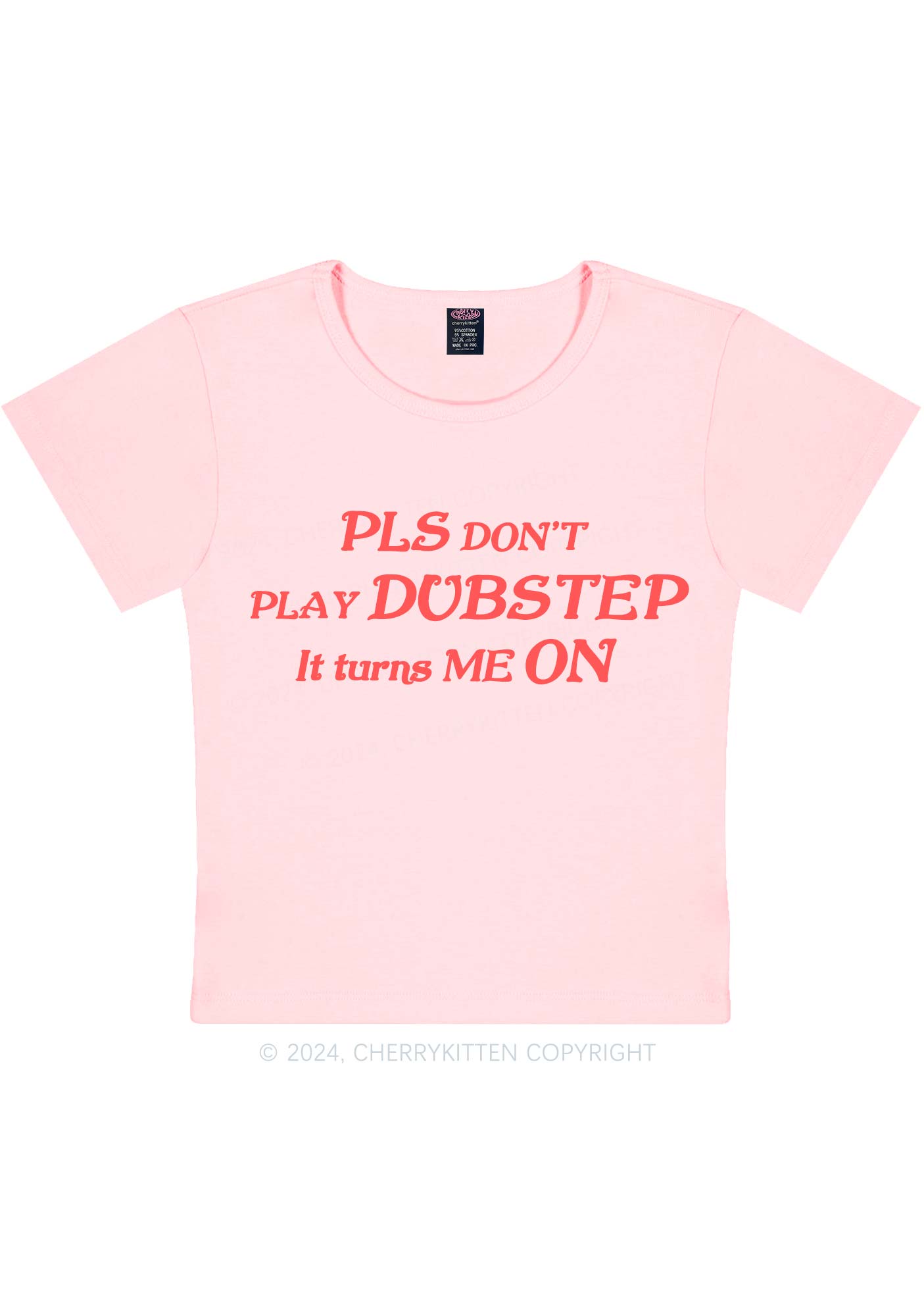 Dubstep Turns Me On Y2K Baby Tee Cherrykitten