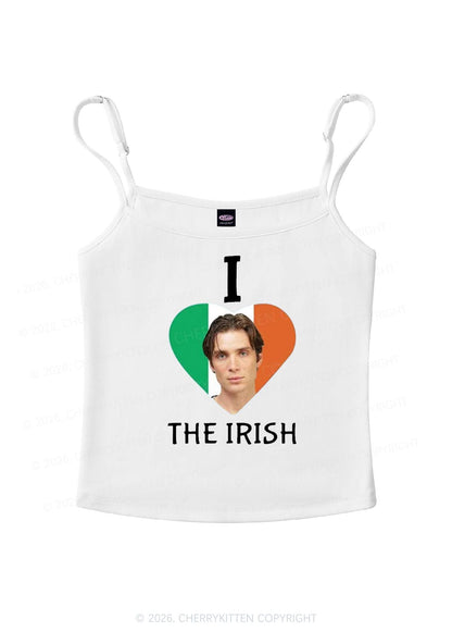 I Love The Irish Custom Photo St Patricks Y2K Spaghetti Strap Cami Cherrykitten