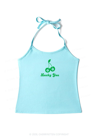 Lucky Eight St Patricks Y2K Halter Neck Cami Cherrykitten