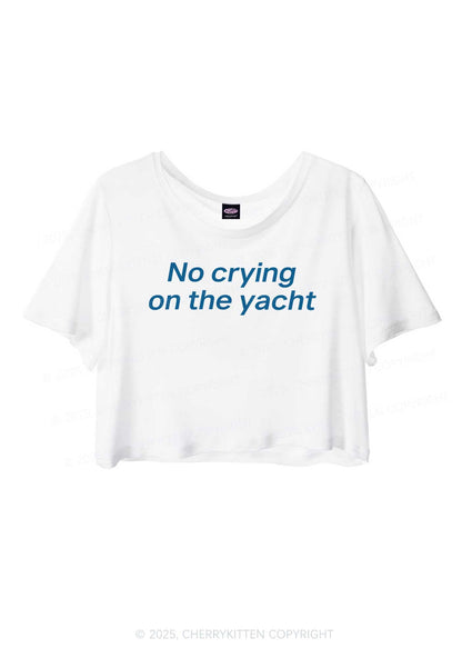 No Crying On Yacht Y2K Sheer Crop Tee Cherrykitten