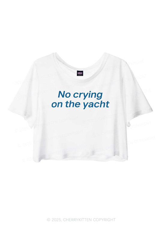 No Crying On Yacht Y2K Sheer Crop Tee Cherrykitten