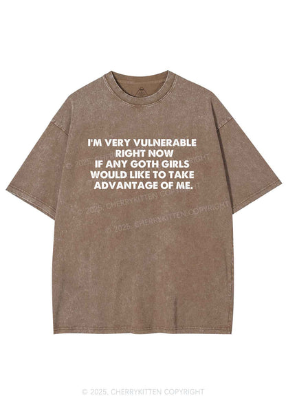 Im Vulnerable Y2K Shirts Washed Tee Cherrykitten
