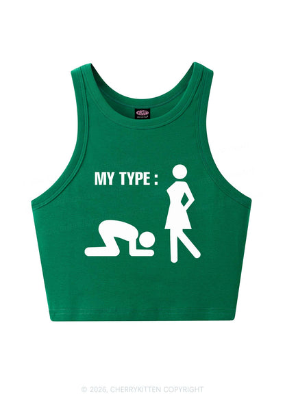 My Type Kneeling Male Y2K Crop Tank Top Cherrykitten