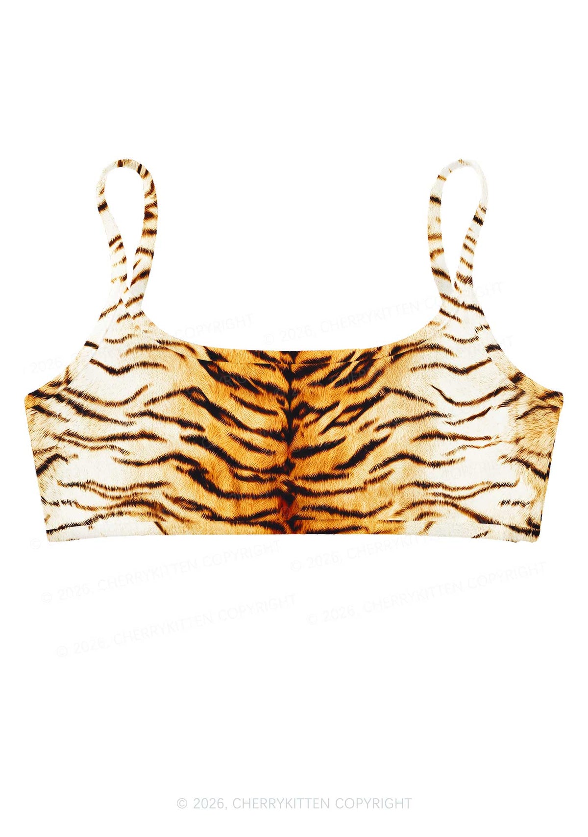 Tiger Stripes Y2K Print Super Crop Cami Cherrykitten