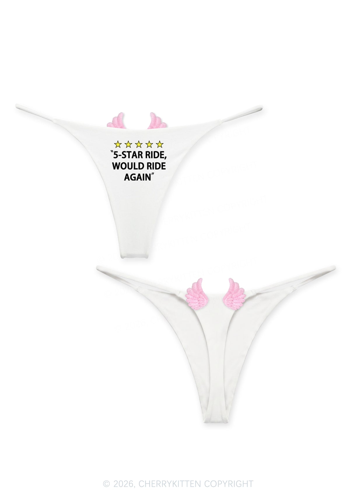 Five Star Ride Y2K Goth Angel Wings Bikini String Thong Cherrykitten