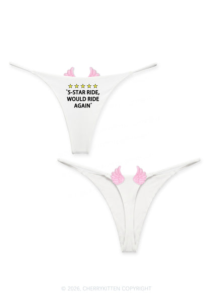 Five Star Ride Y2K Goth Angel Wings Bikini String Thong Cherrykitten