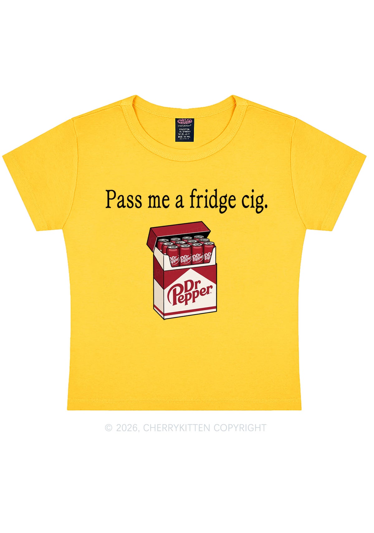 Pass Me A Fridge Cig Red Drinks Y2K Baby Tee Cherrykitten