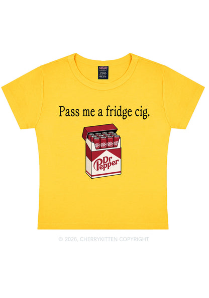 Pass Me A Fridge Cig Red Drinks Y2K Baby Tee Cherrykitten