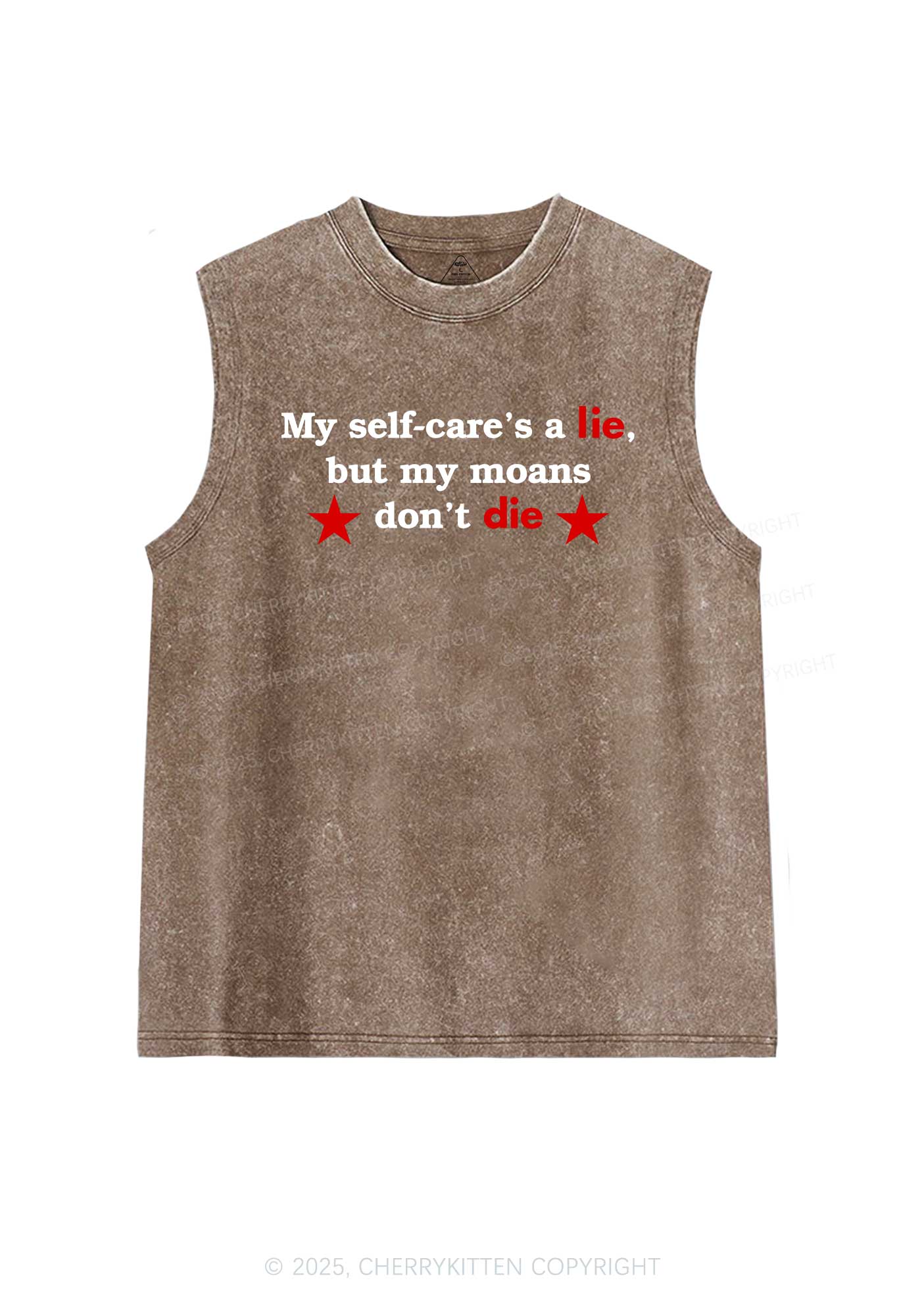 My Moans Dont Die Y2K Washed Muscle Tank Cherrykitten