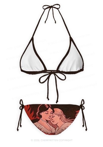 Lover Girls Pride Y2K Print Bikini Set Cherrykitten