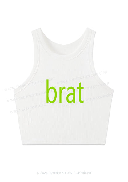Green Brat Y2K Crop Tank Top Cherrykitten