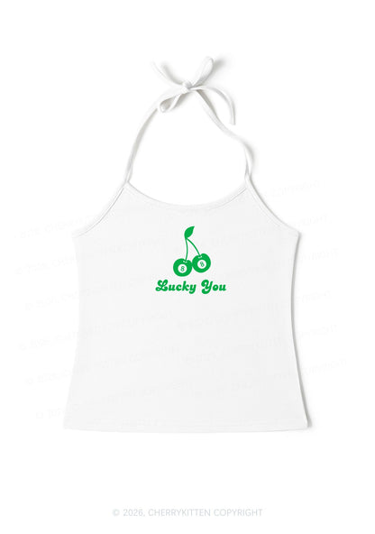 Lucky Eight St Patricks Y2K Halter Neck Cami Cherrykitten